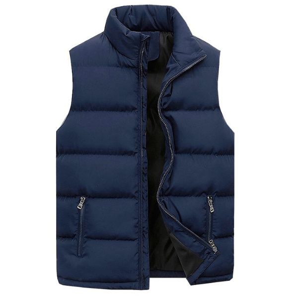 Théo | Gilet sans Manches Homme Matelassé Col Montant à Zip et Poches