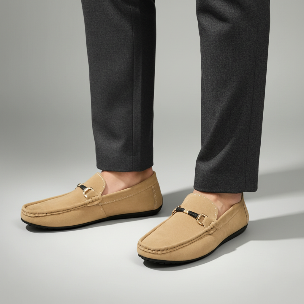 Bellano | Mocassins Homme Daim Horsebit Slip On