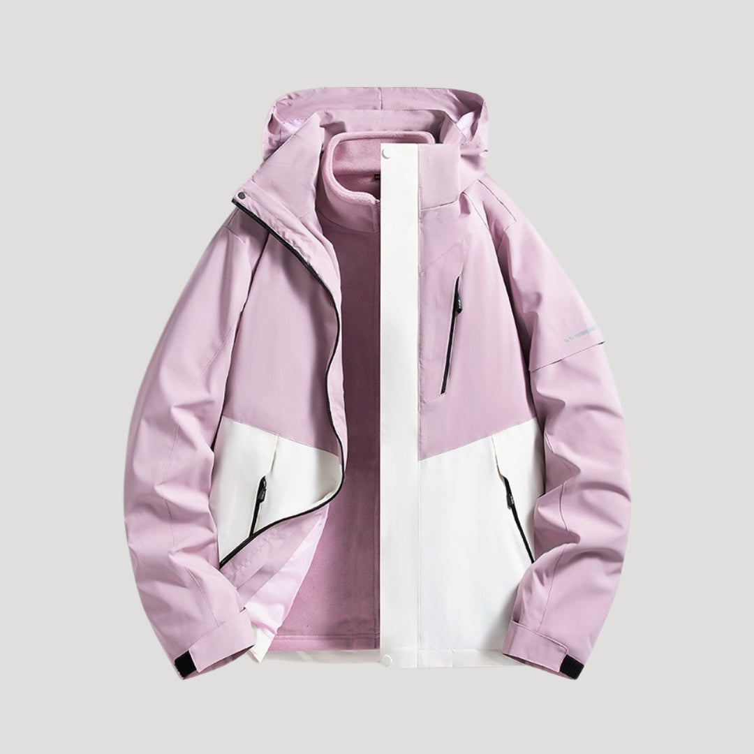 Anouk | Veste Coupe-Vent Femme Imperméable à Capuche Zip et Poches