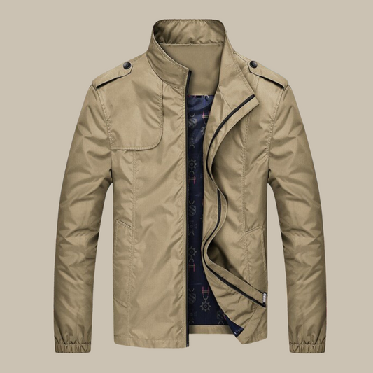Camden | Veste Coupe-Vent Homme Col Officier à Zip et Poches
