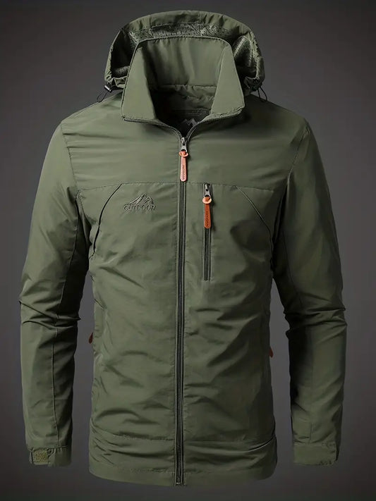 Davy | Veste Coupe-Vent Homme Imperméable à Capuche Cordon de Serrage