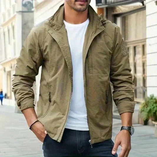 Davy | Veste Coupe-Vent Homme Légère Col Montant à Zip et Poches