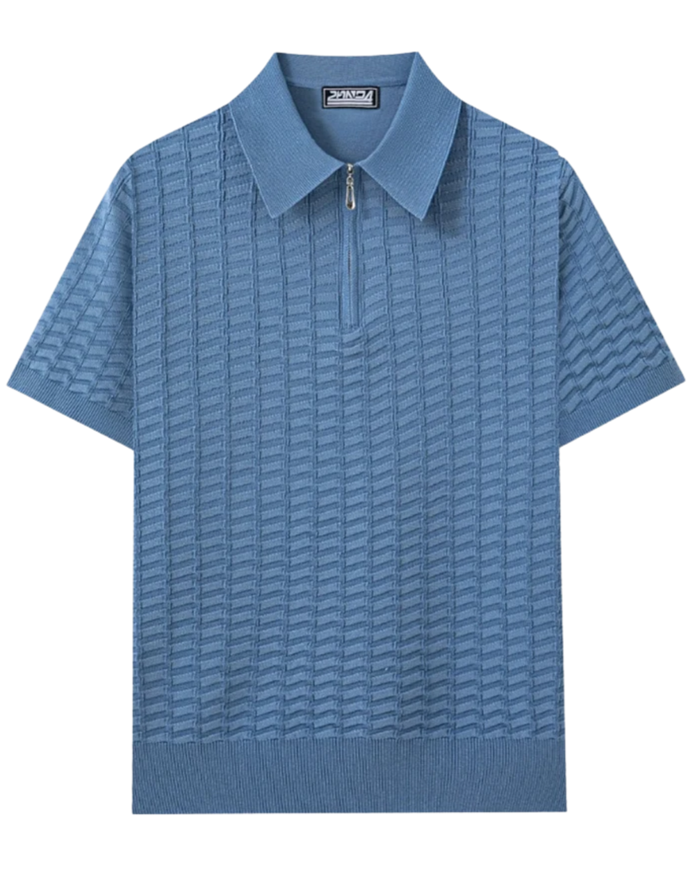 Hugo | Polo Homme Maille Tricot Zip Col Manches Courtes Texturé